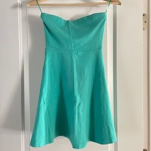 Express mini dress / short dress mint green strapless